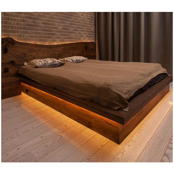 Giường gỗ tự nhiên - táp đầu giường gỗ nguyên tấm 03