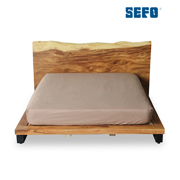 Giường gỗ tự nhiên - táp đầu giường gỗ nguyên tấm 05
