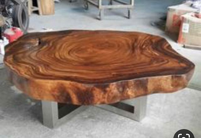Mặt gỗ nguyên tấm - mặt bàn cafe 04