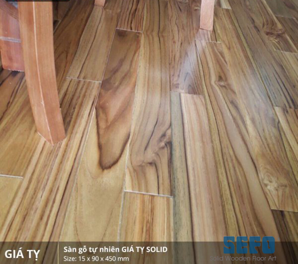 Sàn gỗ Giả Tì (Teak) tự nhiên 750mm x 90mm x 15mm