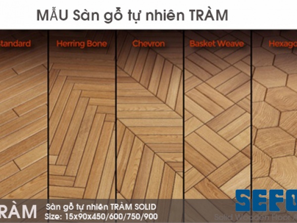 Sàn gỗ tràm tự nhiên xương cá